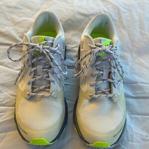 New Balance White and Lime Green Athletic Shoes